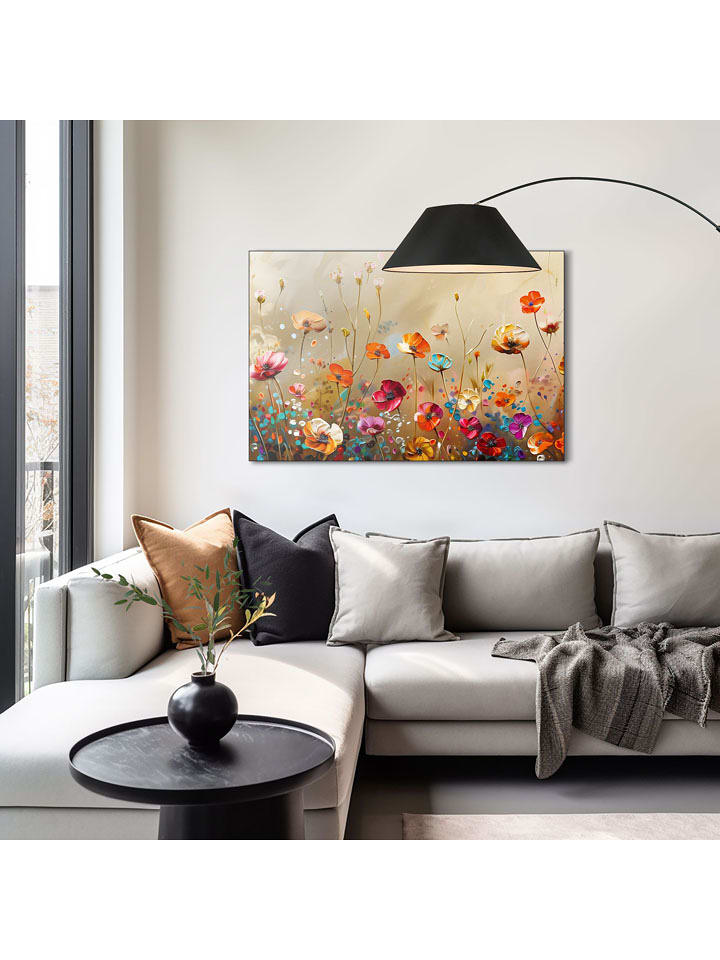 Orangewallz Druk artystyczny "Summer Flowers" w ramce rozmiar: 60x90 cm