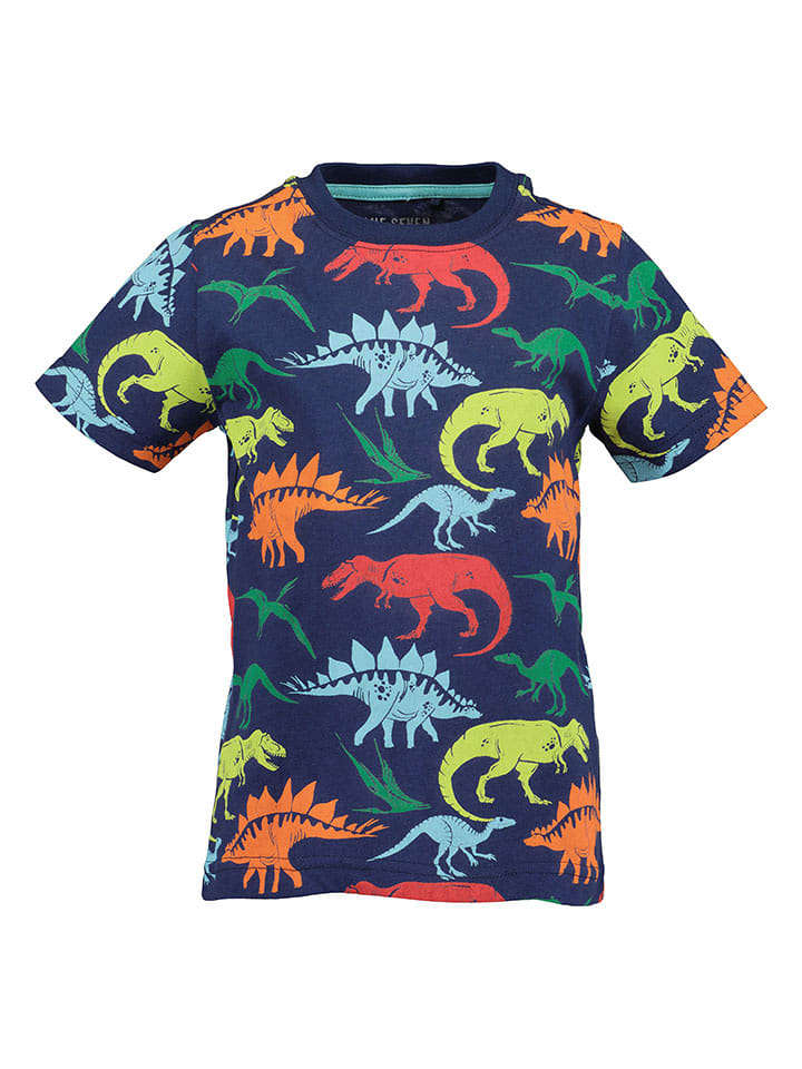 Blue Seven Koszulka w kolorze granatowym ze wzorem rozmiar: 92