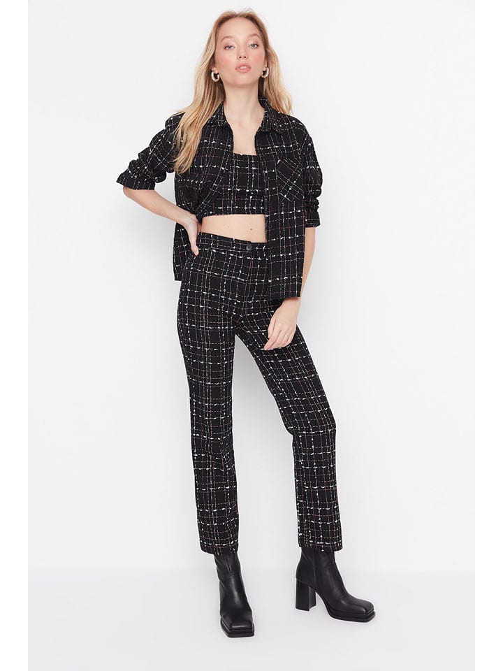 trendyol Spodnie w kolorze czarnym rozmiar: 36