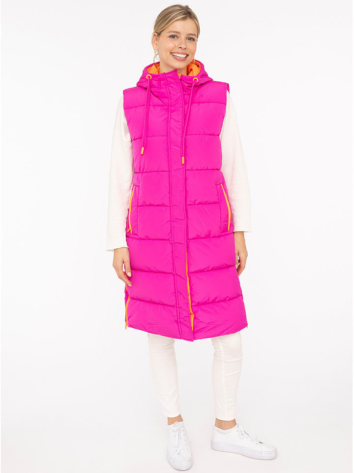 Zwillingsherz Kamizelka pikowana "Smile" w kolorze różowym rozmiar: XXL