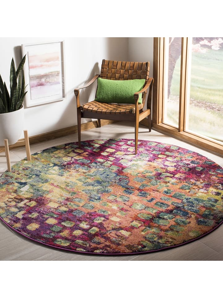 Safavieh Dywan w kolorze różowym ze wzorem rozmiar: 152x152 cm