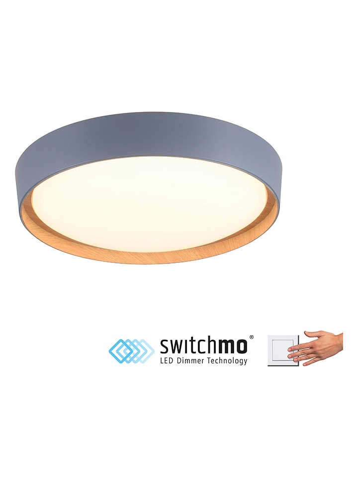 JUST LIGHT. Lampa sufitowa LED w kolorze szarym - Ø 40 cm rozmiar: onesize