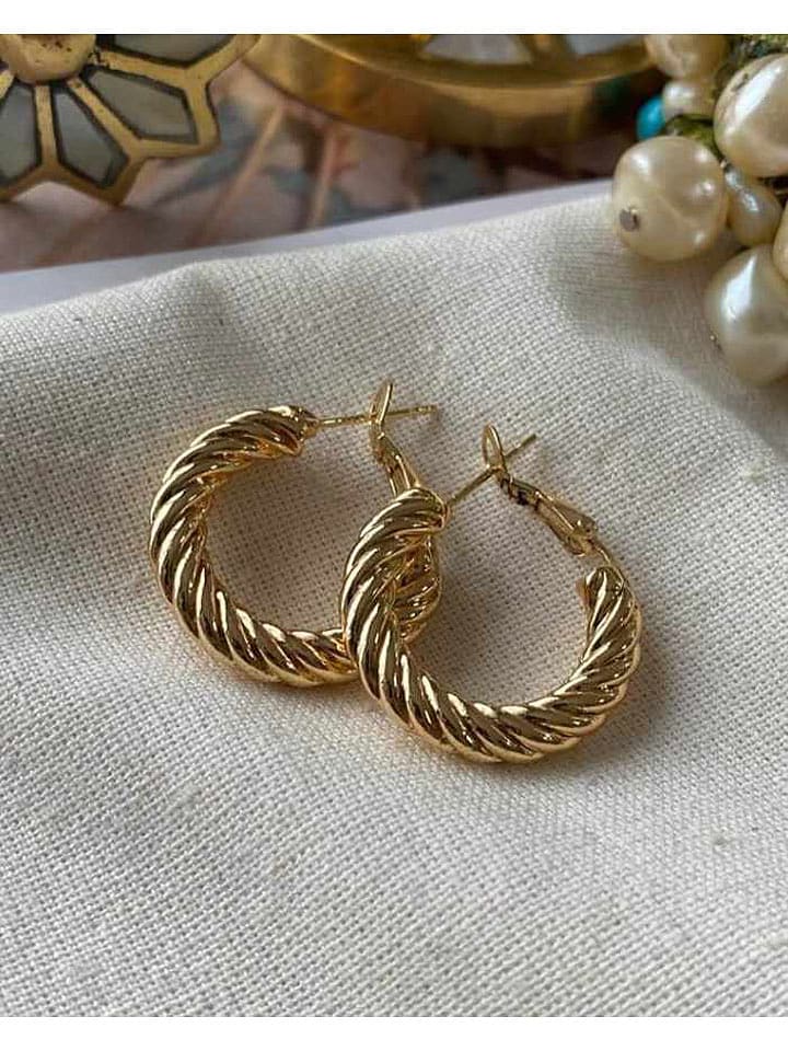 Luseera Pozłacane kolczyki-kreole rozmiar: onesize