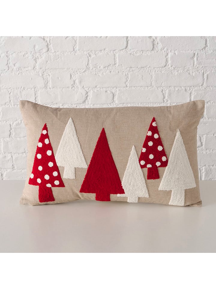 Boltze Poduszka "Mali" w kolorze czerwono-beżowo-białym - 50 x 30 cm rozmiar: onesize