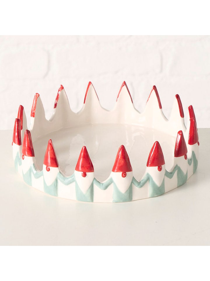 Boltze Miska "Remsy" w kolorze biało-czerwonym do serwowania - Ø 20 cm rozmiar: onesize