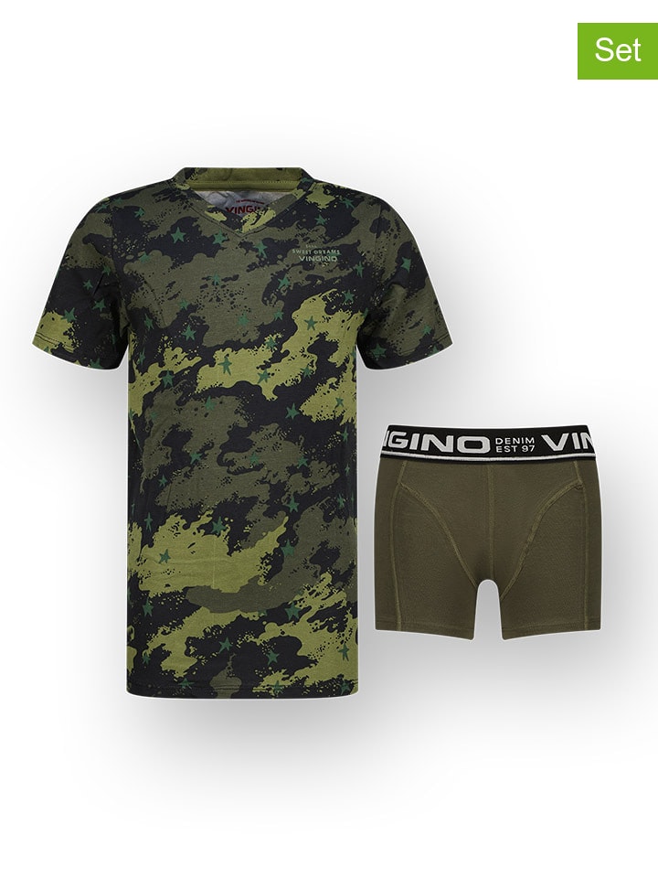 Vingino 2-częściowy zestaw bielizny w kolorze khaki rozmiar: 170/176