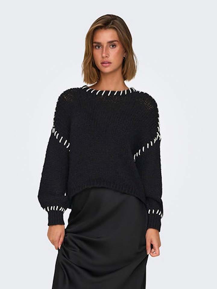 ONLY Sweter w kolorze czarnym rozmiar: M