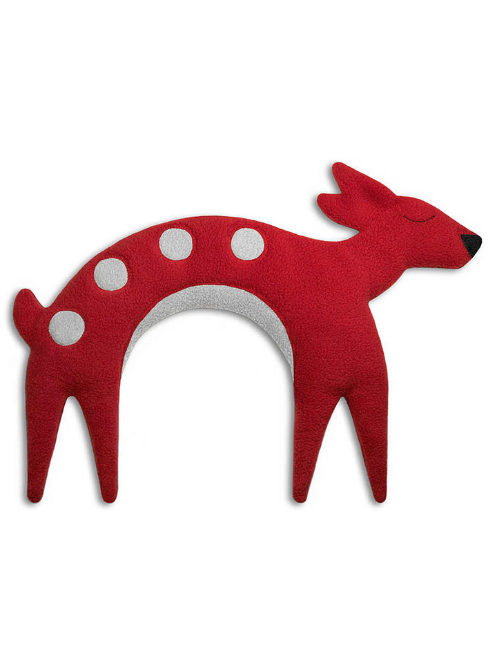 Leschi Poduszka termiczna "Deer Flora" w kolorze czerwonym na ramiona - 39 x 30 cm rozmiar: onesize