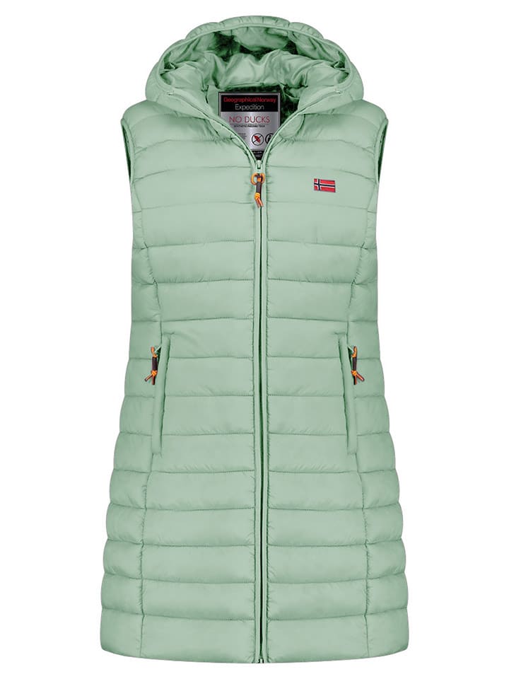Geographical Norway Kamizelka pikowana "Vatikolor" w kolorze miętowym rozmiar: XL