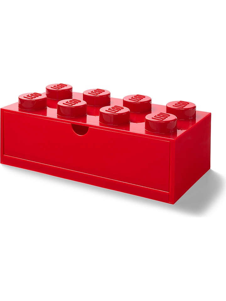 LEGO Pojemnik "Brick 8" w kolorze czerwonym z szufladami - 32 x 16 x 12 cm rozmiar: onesize