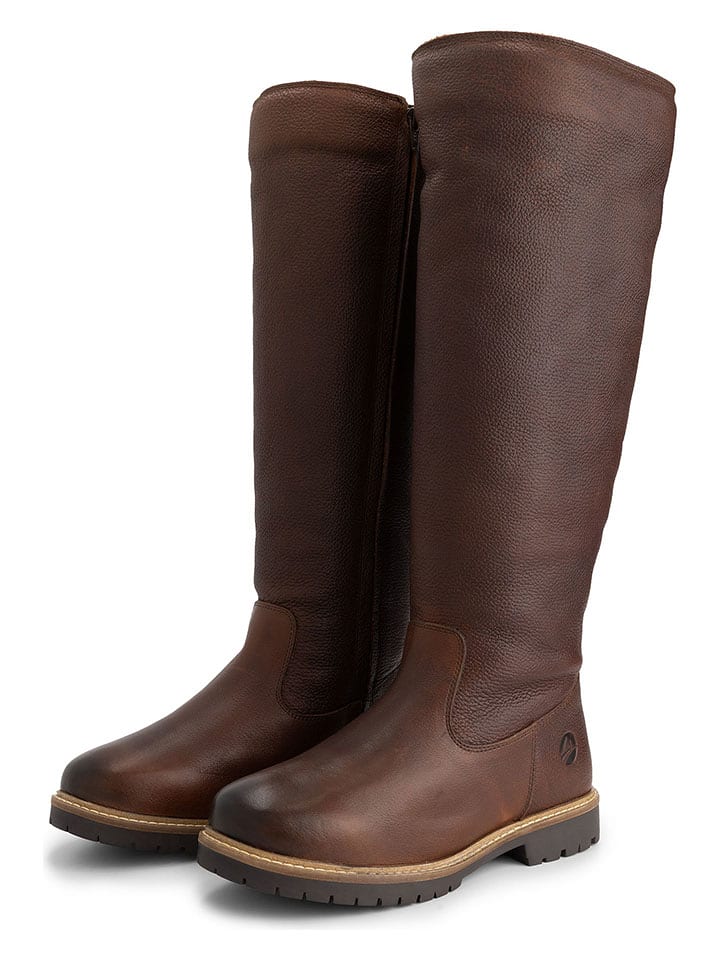 TRAVELIN' Skórzane kozaki "Dyreborg" w kolorze brązowym rozmiar: 41