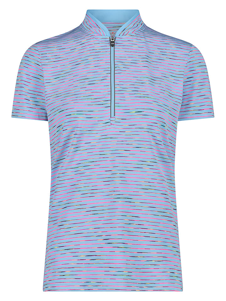 CMP Koszulka kolarska w kolorze jasnoróżowo-błękitnym rozmiar: 36