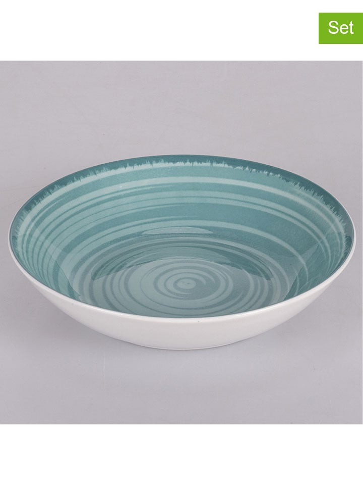 Villa d´Este Talerze głębokie (6 szt.) "Baita" w kolorze turkusowym - Ø 20,5 cm rozmiar: onesize