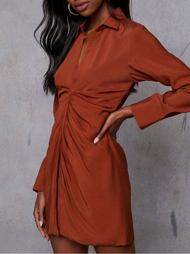 Milan Kiss Sukienka w kolorze jasnobrązowym rozmiar: S