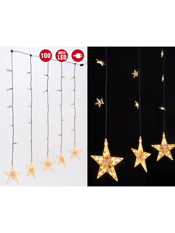 Profiline Zasłona świetlna LED "Star" w kolorze ciepłej bieli - 105 x 100 cm rozmiar: onesize