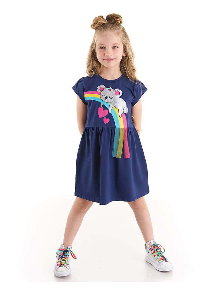 Denokids Sukienka "Silver Koala" w kolorze granatowym rozmiar: 128