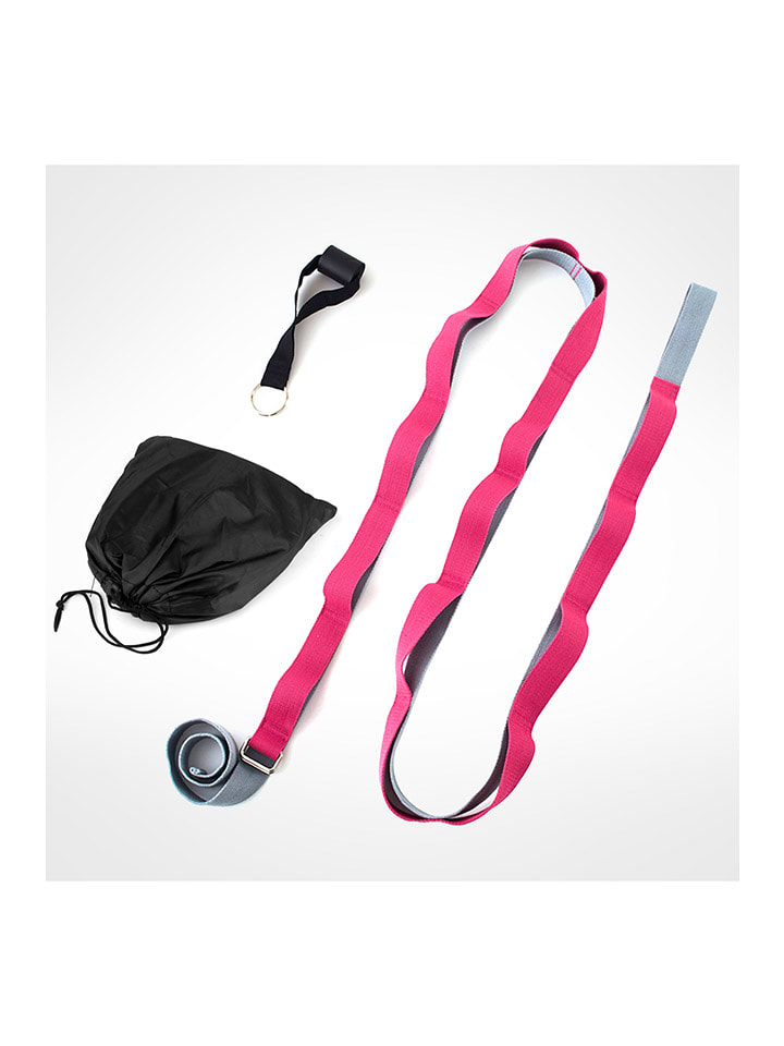 Onamaste Wielofunkcyjny pas do jogi w kolorze różowym rozmiar: onesize