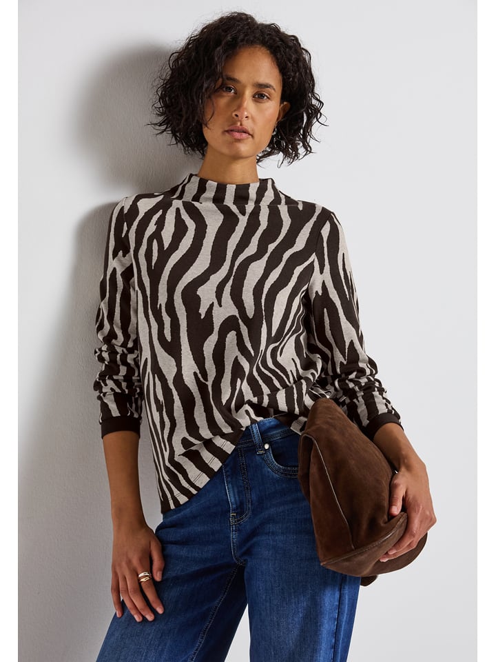 Cecil Koszulka w kolorze jasnoszaro-czarnym rozmiar: 44