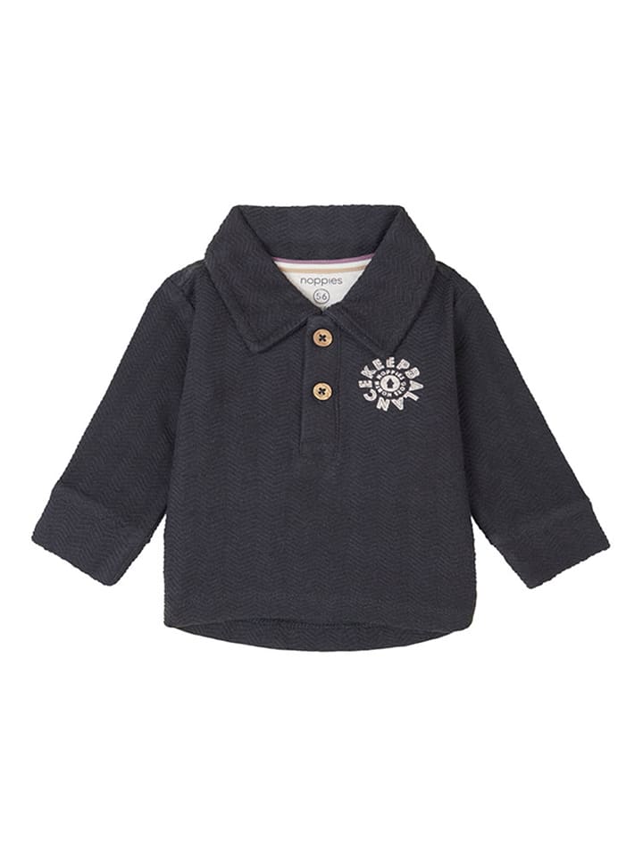 Noppies Koszulka polo "Gennes" w kolorze antracytowym rozmiar: 80