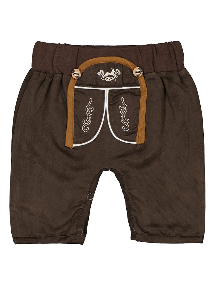 Isartrachten Spodnie w kolorze ciemnobrązowym rozmiar: 86