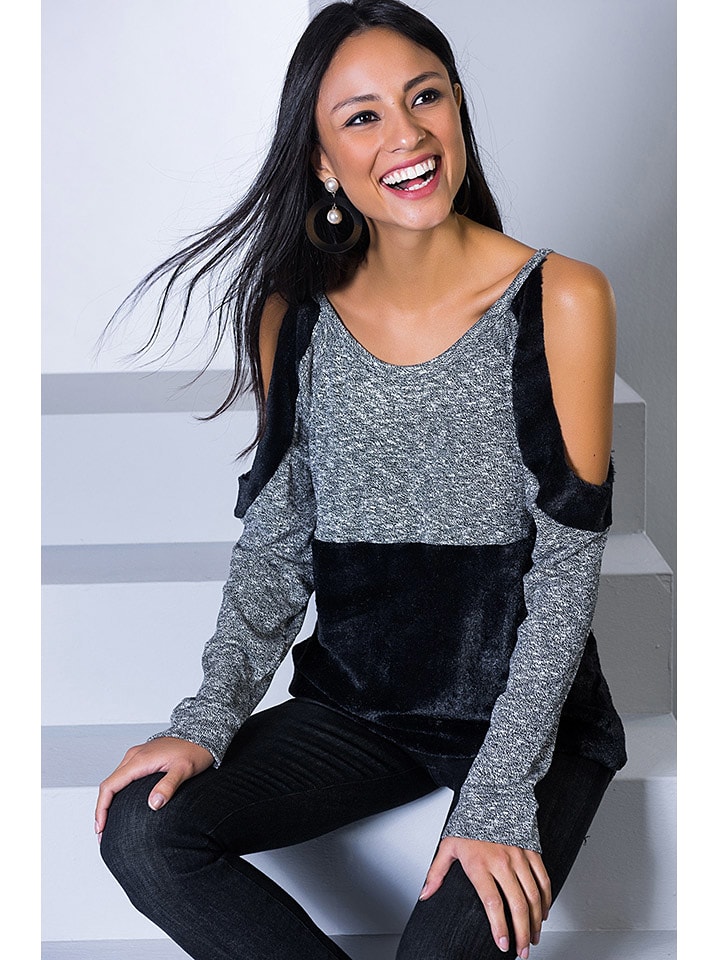 Milan Kiss Koszulka w kolorze szaro-czarnym rozmiar: M