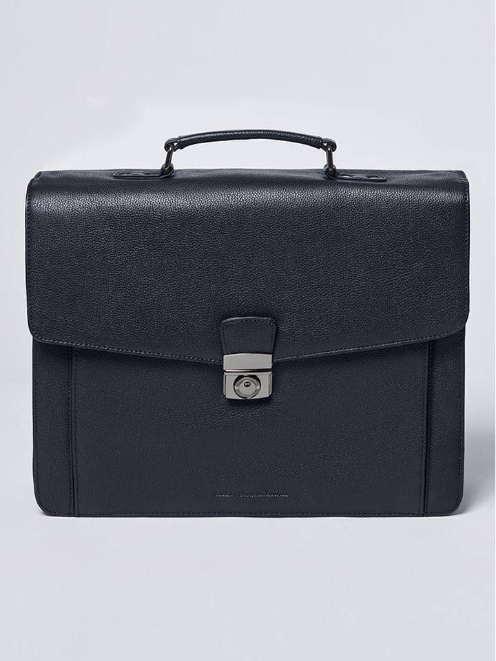 CXL by Christian Lacroix Skórzana aktówka w kolorze czarnym - 41 x 31 x 12 cm rozmiar: onesize