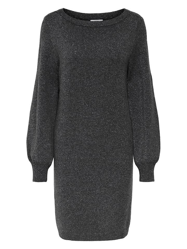 JDY Sukienka dzianinowa w kolorze antracytowym rozmiar: L