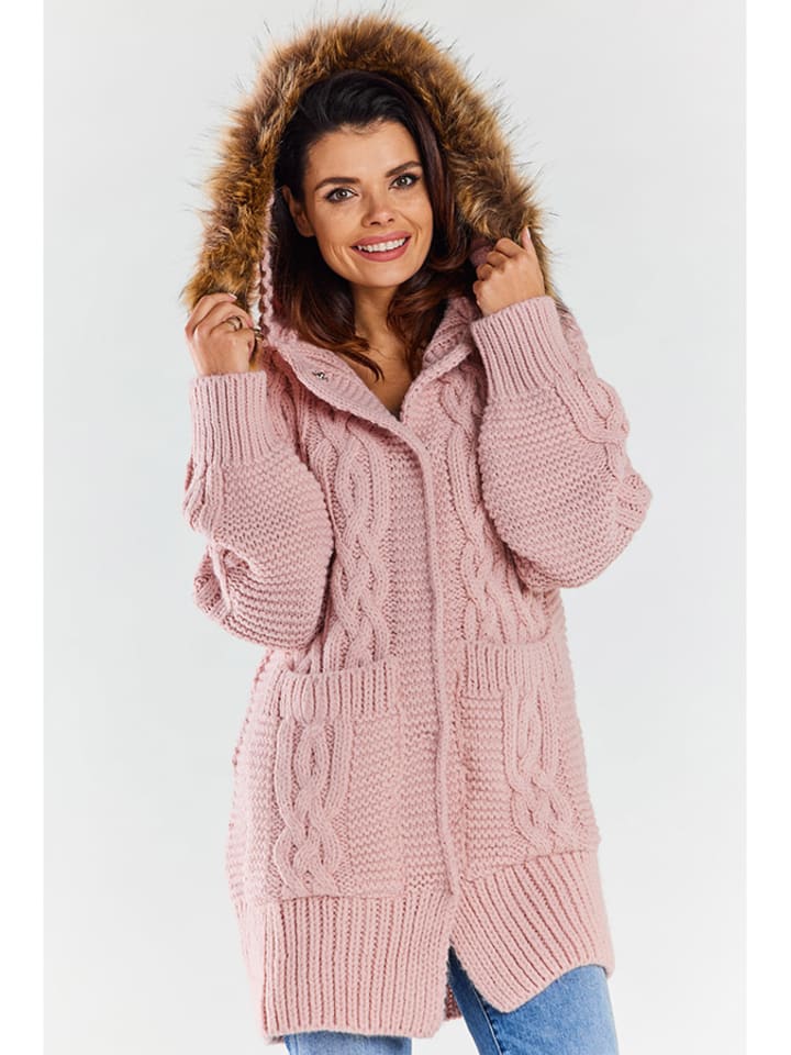 Awama Kardigan w kolorze jasnoróżowym rozmiar: onesize