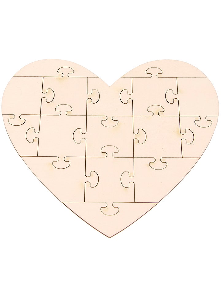 SUNNYSUE 16-częściowa drewniana układanka "Serce" - 3+ rozmiar: onesize