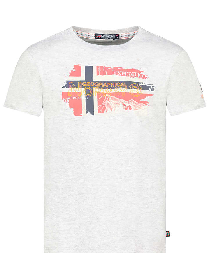 Geographical Norway Koszulka "Jysuis" w kolorze szarym rozmiar: XXL