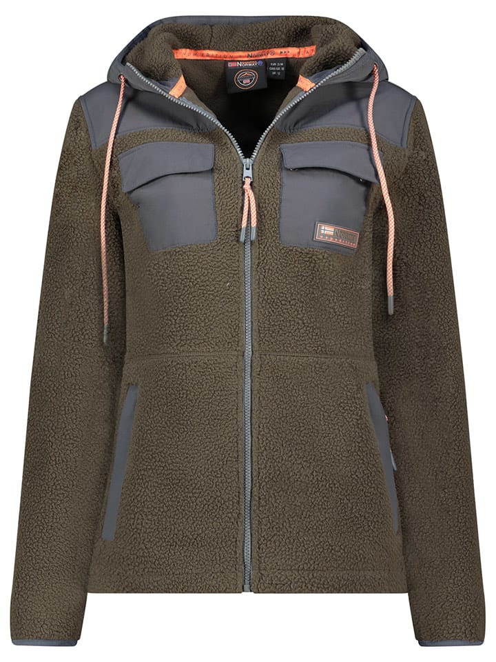 Geographical Norway Kurtka polarowa "Toulouse" w kolorze oliwkowo-antracytowym rozmiar: S