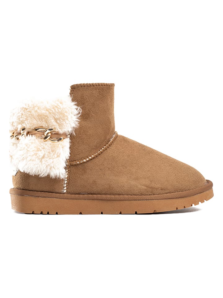 ISLAND BOOT Botki zimowe "Crystal" w kolorze jasnobrązowym rozmiar: 39