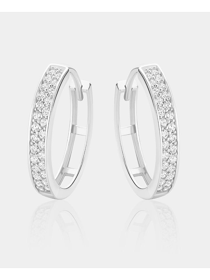 Revoni Złote kolczyki-kreole z cyrkoniami rozmiar: onesize