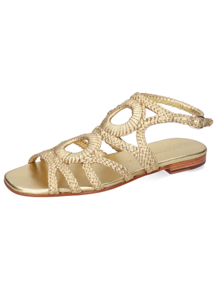 MELVIN & HAMILTON Skórzane sandały "Elodie 80" w kolorze złotym rozmiar: 40