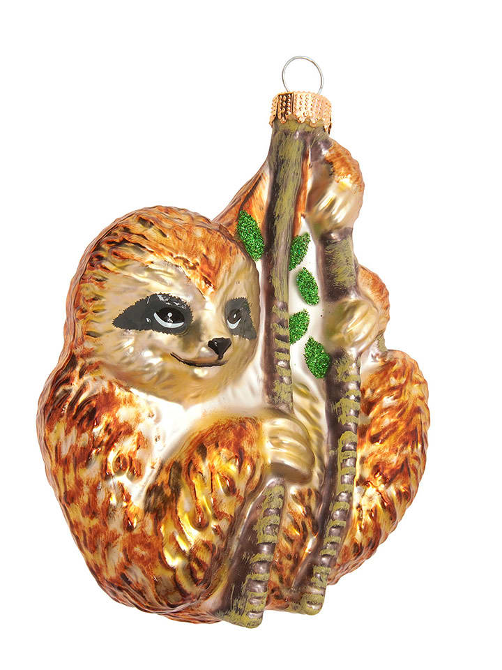 Krebs Glas Lauscha Ozdoba choinkowa w kolorze brązowym - wys. 10 cm rozmiar: onesize