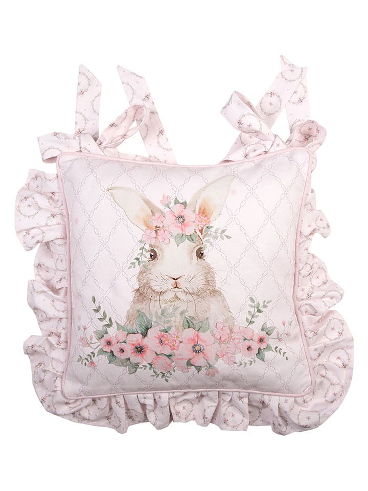 Clayre & Eef Poduszka w kolorze jasnoróżowo-beżowym na krzesło - 40 x 40 cm rozmiar: onesize