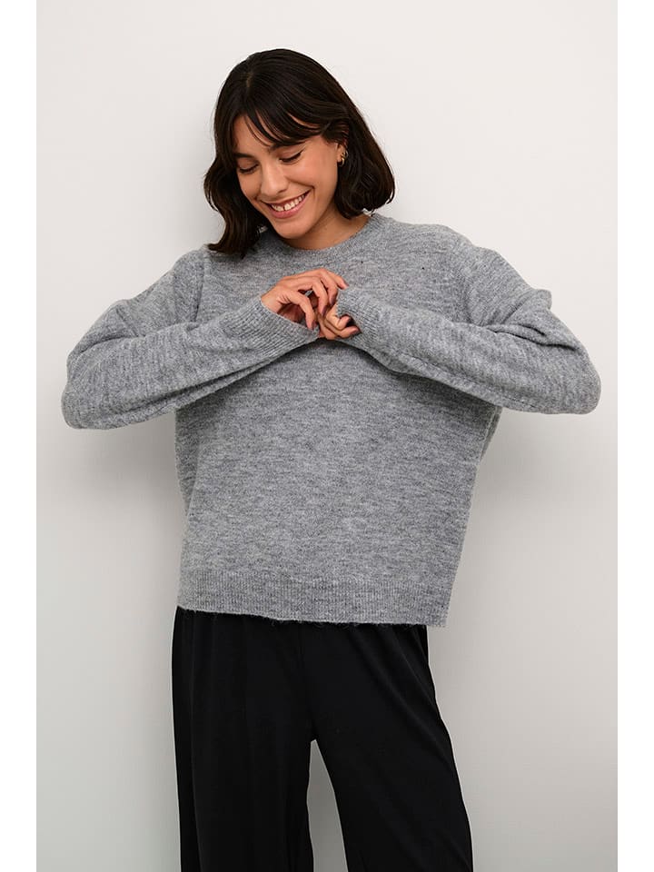 Kaffe Sweter w kolorze jasnoszarym rozmiar: S