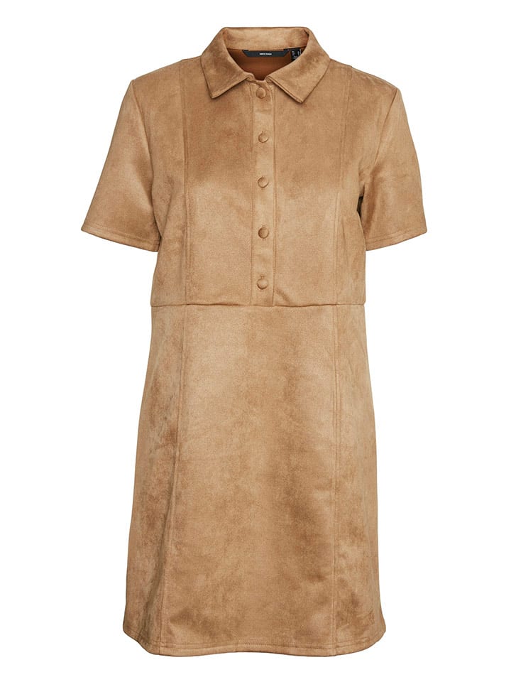 Vero Moda Sukienka w kolorze jasnobrązowym rozmiar: M