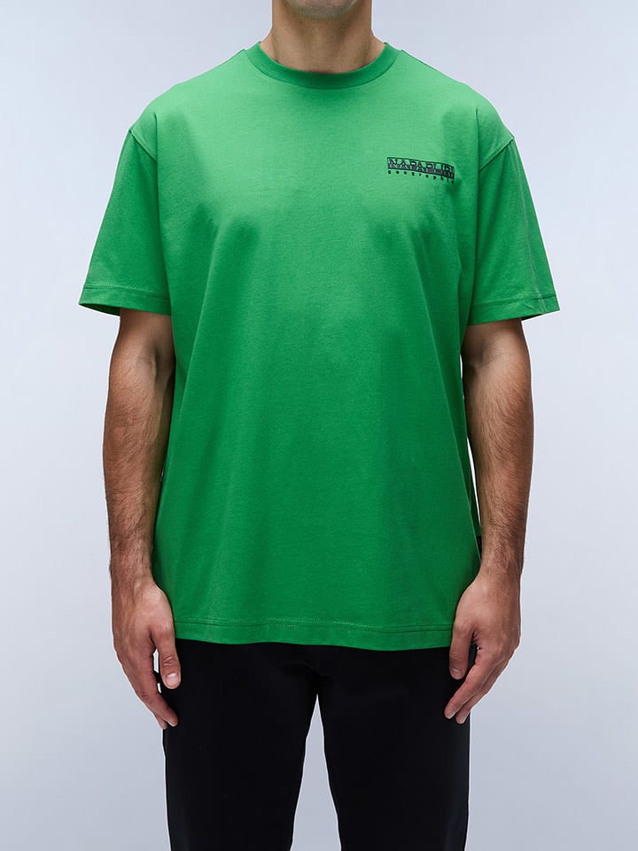 Napapijri Koszulka w kolorze zielonym rozmiar: S