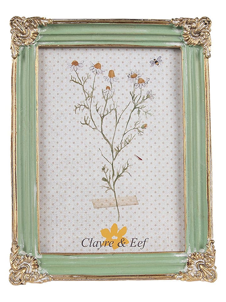 Clayre & Eef Ramka w kolorze miętowym na zdjęcia - 16 x 21 x 2 cm rozmiar: onesize