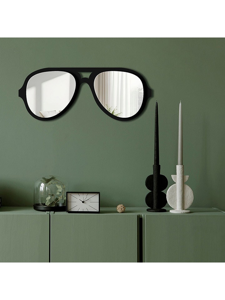 ABERTO DESIGN Lustro w kolorze czarnym - 70 x 28 cm rozmiar: onesize