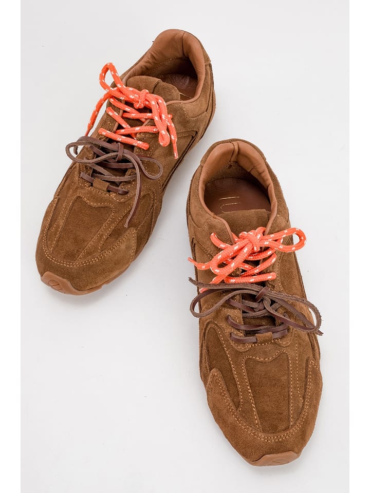 trendyol Skórzane sneakersy w kolorze jasnobrązowym rozmiar: 37