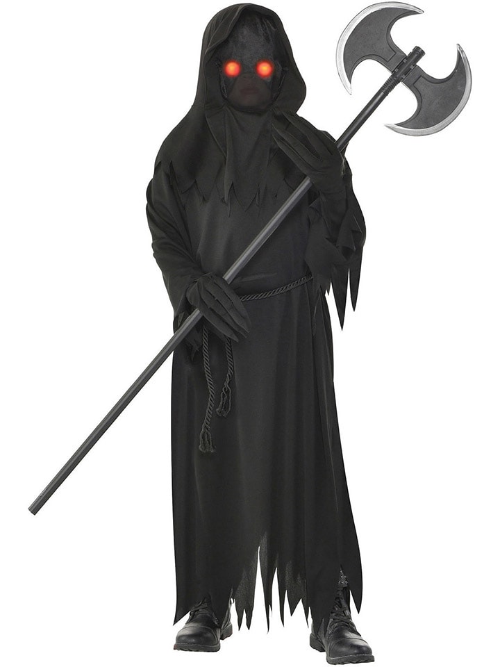 amscan 4-częściowy kostium "Glaring Reaper" w kolorze czarnym rozmiar: 128-140