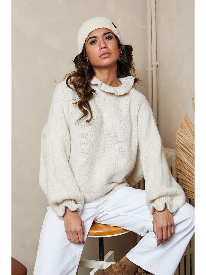 Joséfine Sweter "Kroo" w kolorze kremowym rozmiar: L