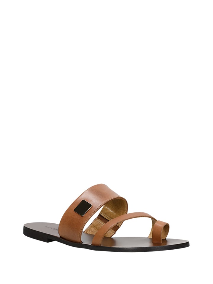 Wojas Skórzane japonki w kolorze jasnobrązowym rozmiar: 41