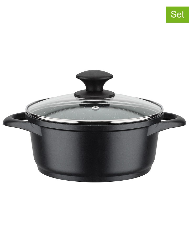 GSW 2-częściowy zestaw "Gourmet" w kolorze czarnym - Ø 20 cm rozmiar: onesize