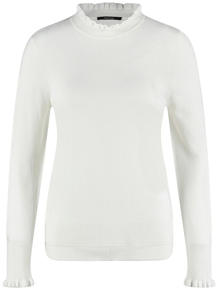 TAIFUN Sweter w kolorze białym rozmiar: 44