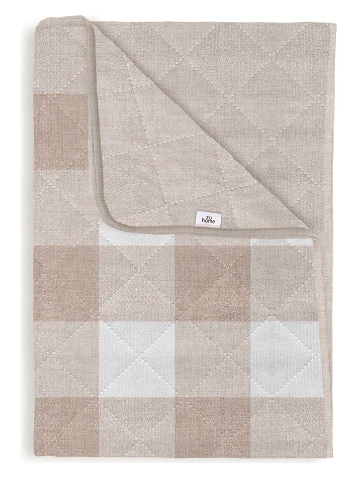 Zo!Home Narzuta "Quattro di Lino" w kolorze beżowym rozmiar: 180x260 cm