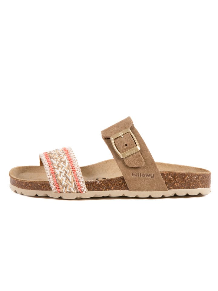 billowy Skórzane klapki w kolorze brązowym rozmiar: 40