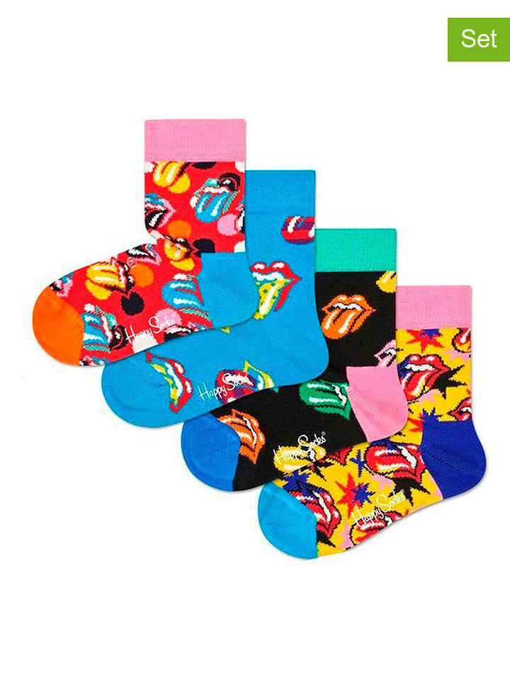 Happy Socks 4-częściowy zestaw prezentowy ze wzorem rozmiar: 22-24
